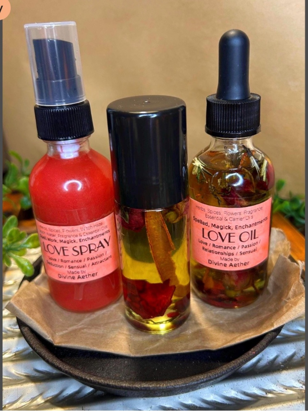 Red Love Spell Spray or Oil for Love Passion Romance Seduce Sensual Partner